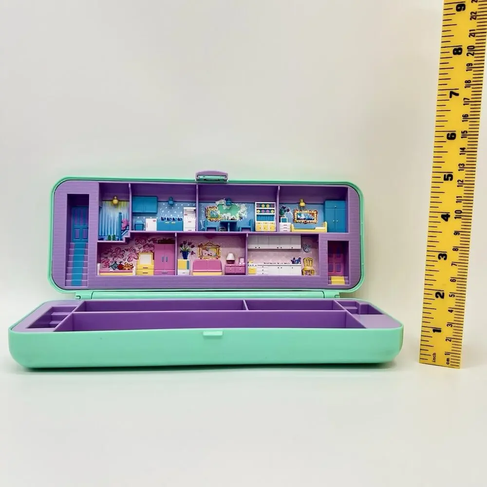 Vintage 1990 Polly Pocket Pencil Case Playset Bluebird CASE ONLY 9.5” RARE HTF